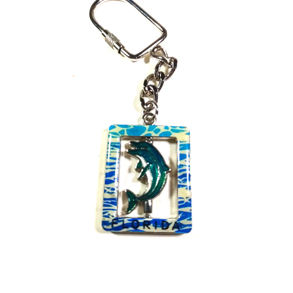 Florida Dolphins Spinner Keychain - Picture 4 of 9